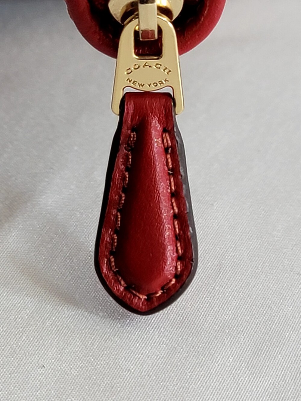 Coach Accordian zip Leather Brown Ruby Long wallet - Picture 11 of 16